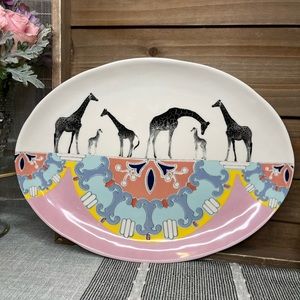 ANTHROPOLOGIE Giraffe Storytiles Platter